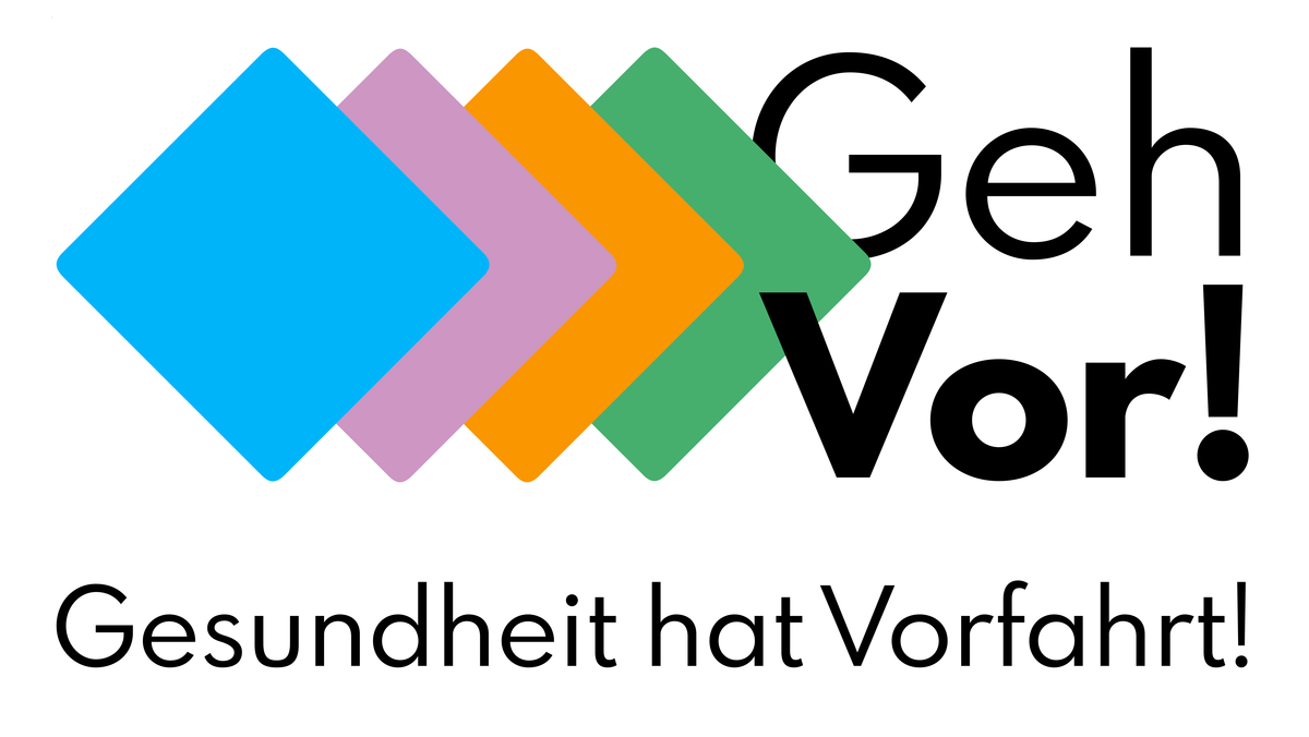 Logo des Projekts "GehVor! - Gesundheit hat Vorfahrt!" (rehapro) Logo des Projekts "GehVor! - Gesundheit hat Vorfahrt!" (rehapro)