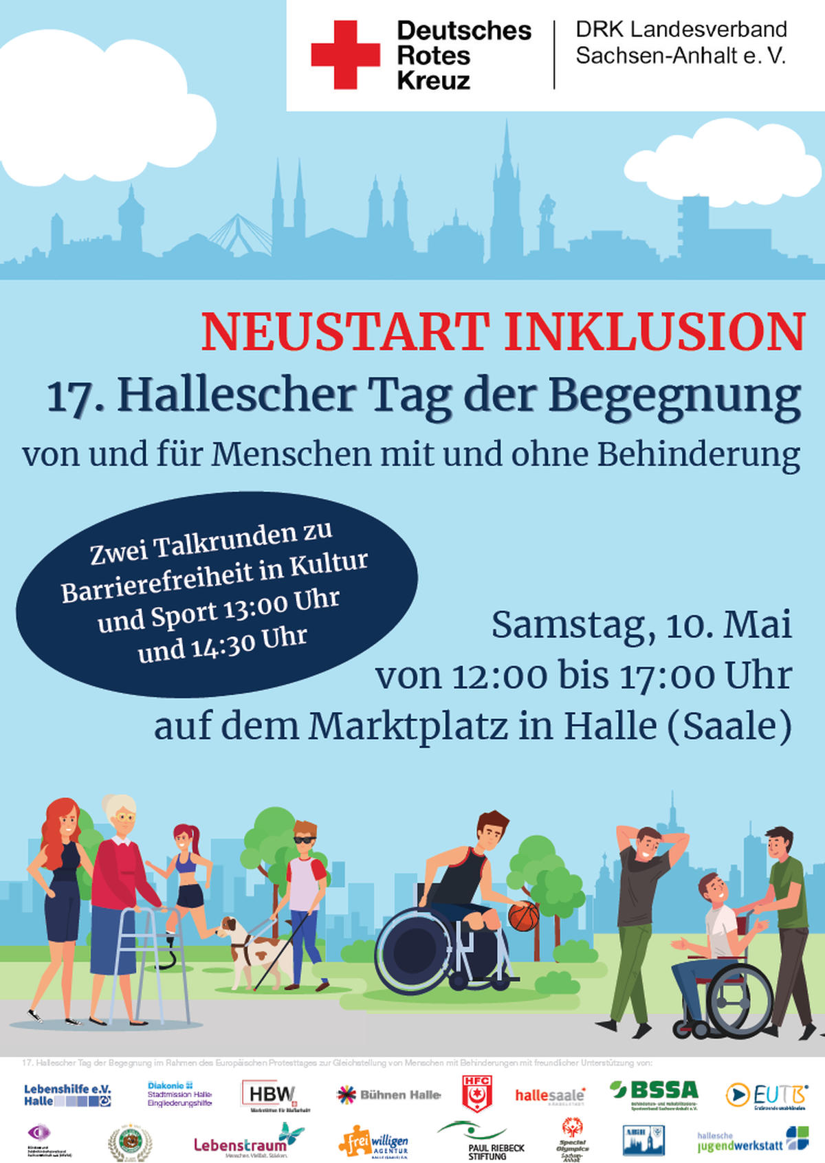 Plakat der Veranstaltung mit Informationen zu Ort, und Datum mit Uhrzeit sowie Veranstaltern 