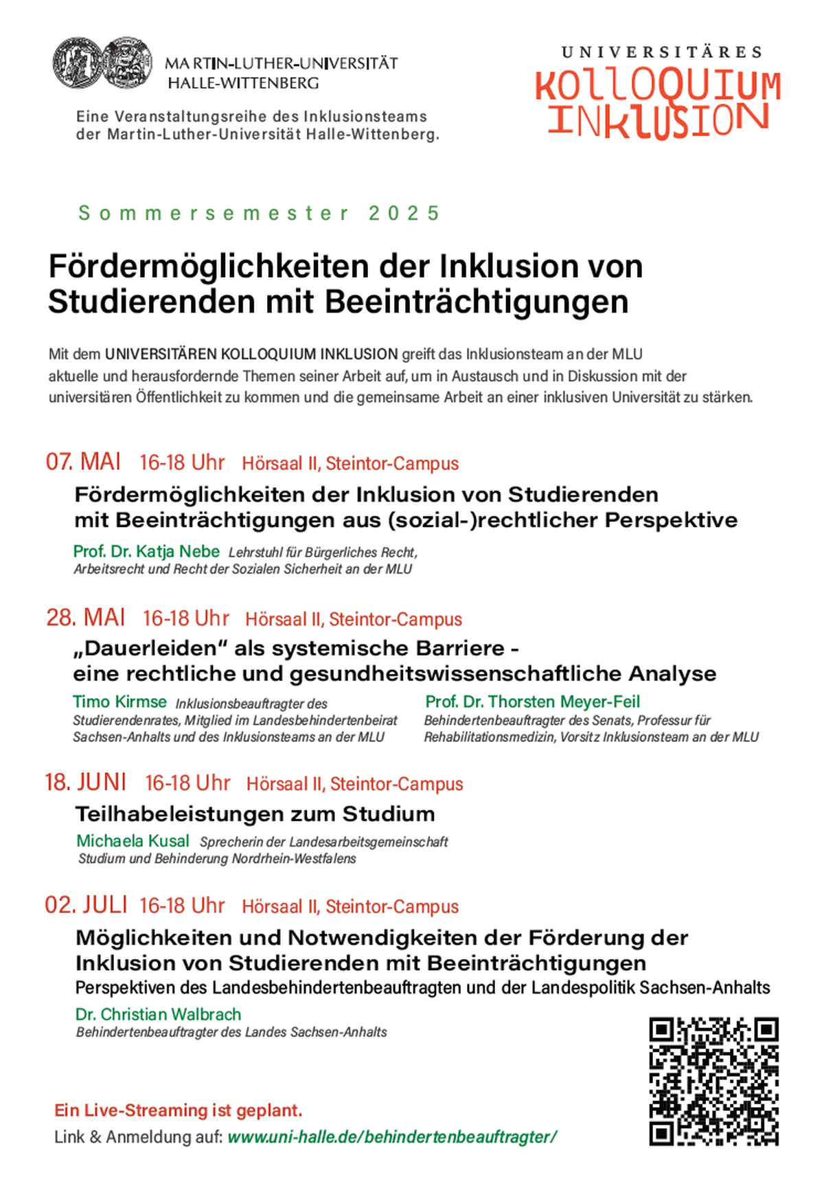 Aushang mit dem Programm der Veranstaltung Aushang mit dem Programm der Veranstaltung